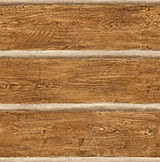 York Chinking Chestnut Wood Panel Wallpaper