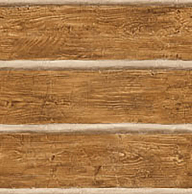 York Chinking Chestnut Wood Panel Wallpaper