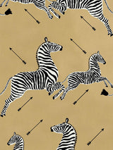 Scalamandre Zebras - Wallpaper - Trimmed Gold Wallpaper