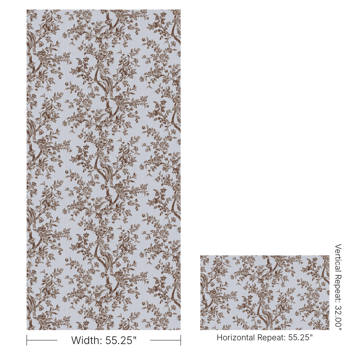 Lee Jofa CAMELLIA TOILE BROWN Fabric