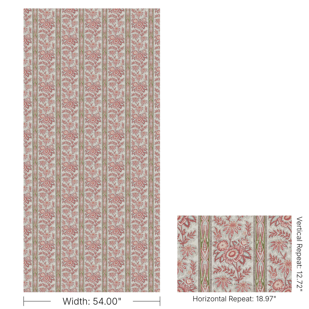 Lee Jofa MARGAUX PRINT CORAL Fabric