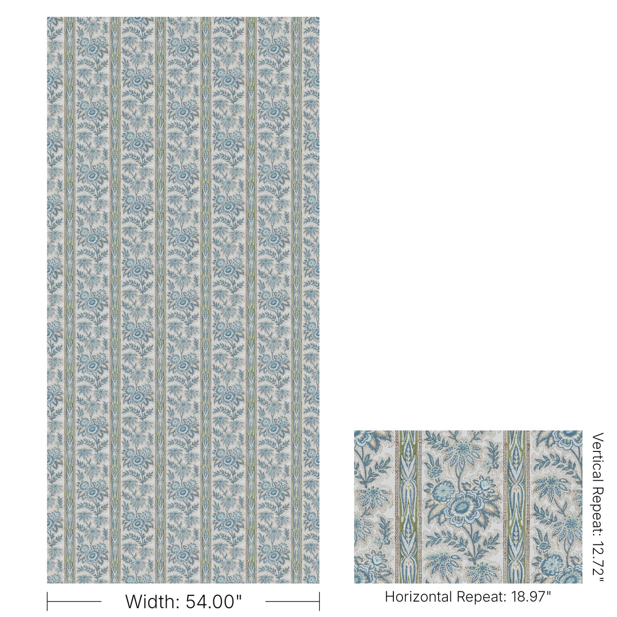 Lee Jofa MARGAUX PRINT BLUE Fabric