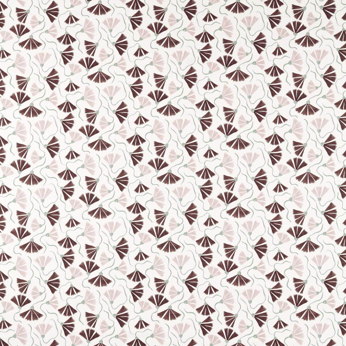 Scion FRINGED POPPY DUSK PINK/CHESTNUT Fabric