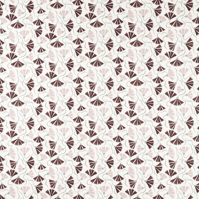 Scion FRINGED POPPY DUSK PINK/CHESTNUT Fabric