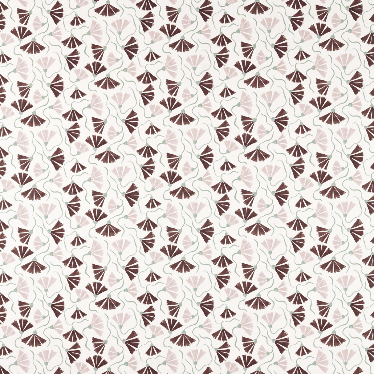 Scion FRINGED POPPY DUSK PINK/CHESTNUT Fabric