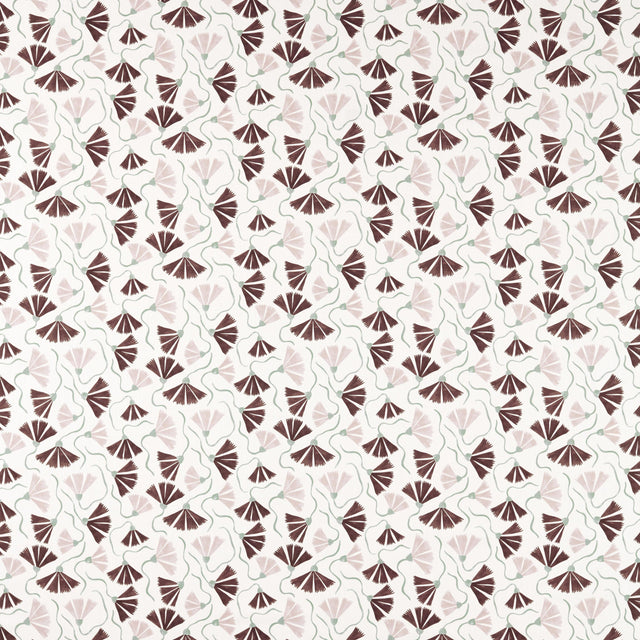Scion FRINGED POPPY DUSK PINK/CHESTNUT Fabric