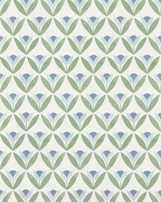 Scion TULIP TRELLIS WP COAST BLUE Wallpaper