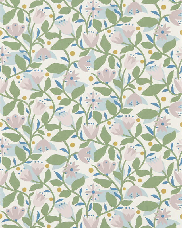 Scion DANCING DAISIES WP LILAC Wallpaper