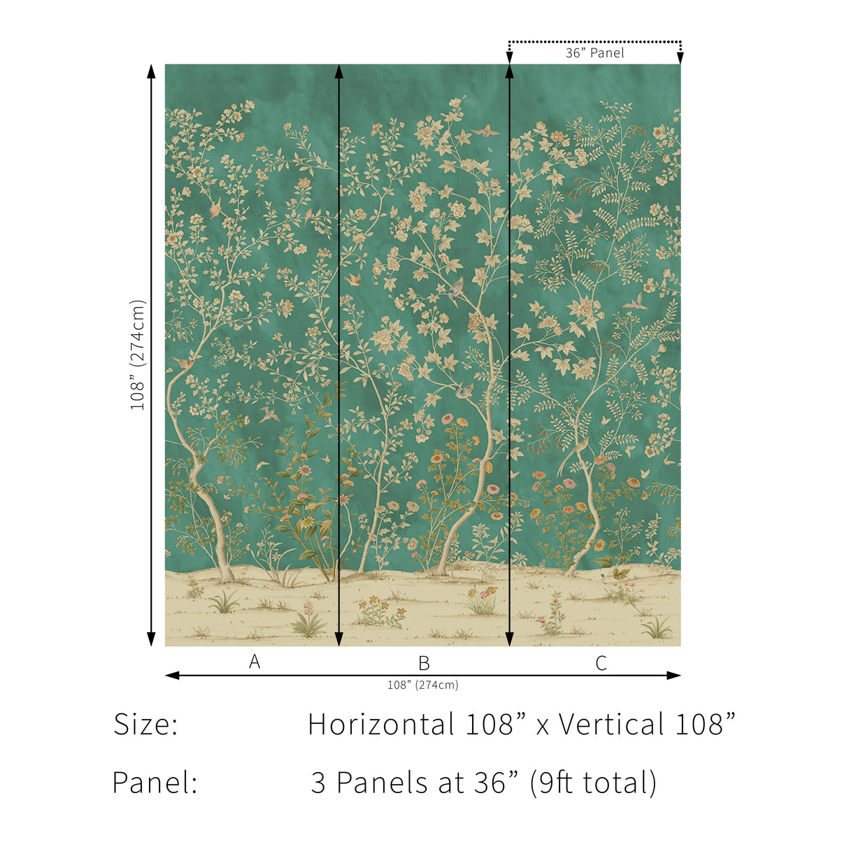 Lee Jofa BEAUJEU WP TEAL Wallpaper