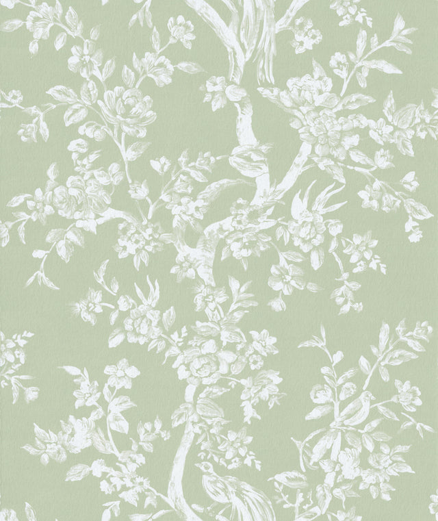 Lee Jofa CAMELLIA TOILE WP PEAR Wallpaper