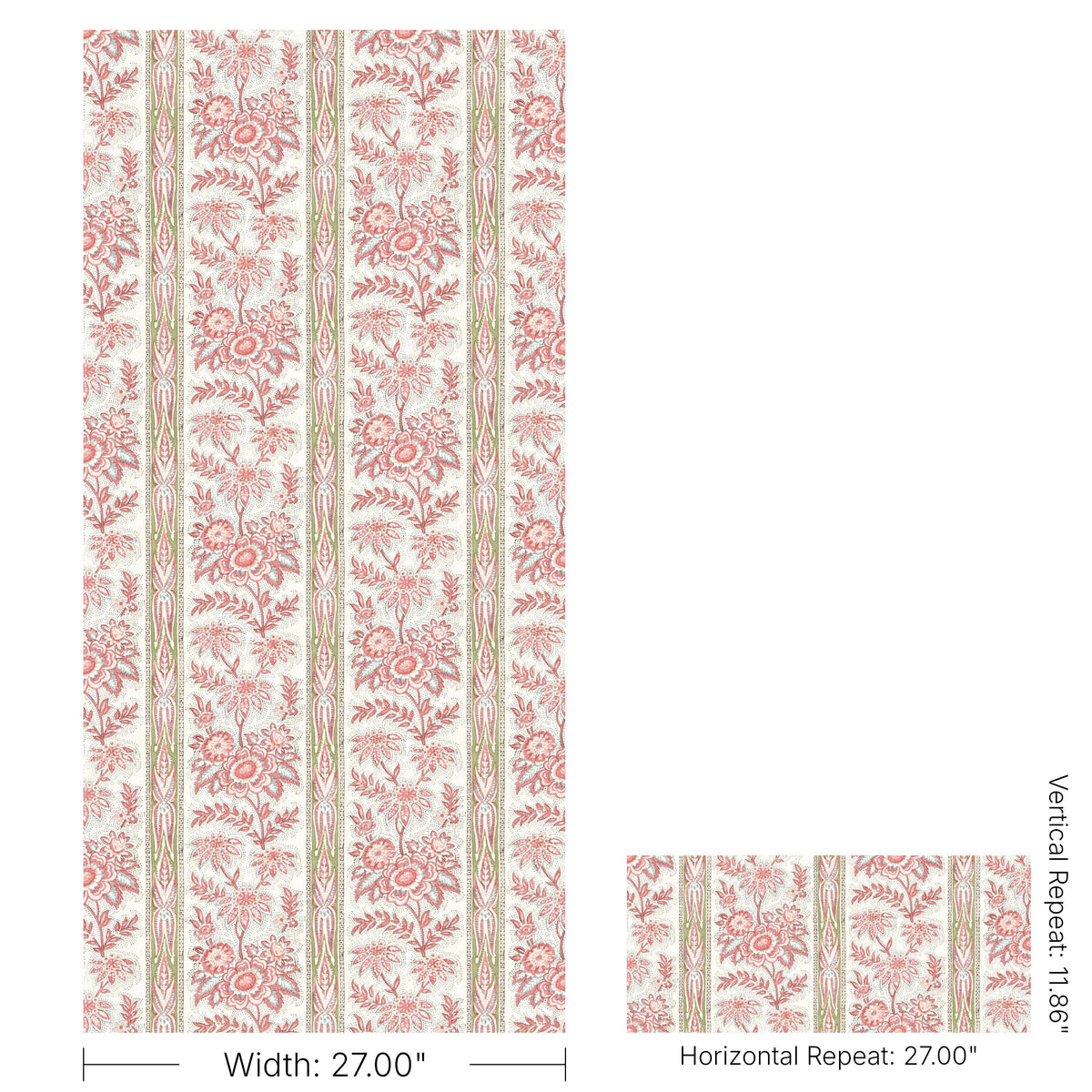 Lee Jofa MARGAUX PAPER CORAL Wallpaper