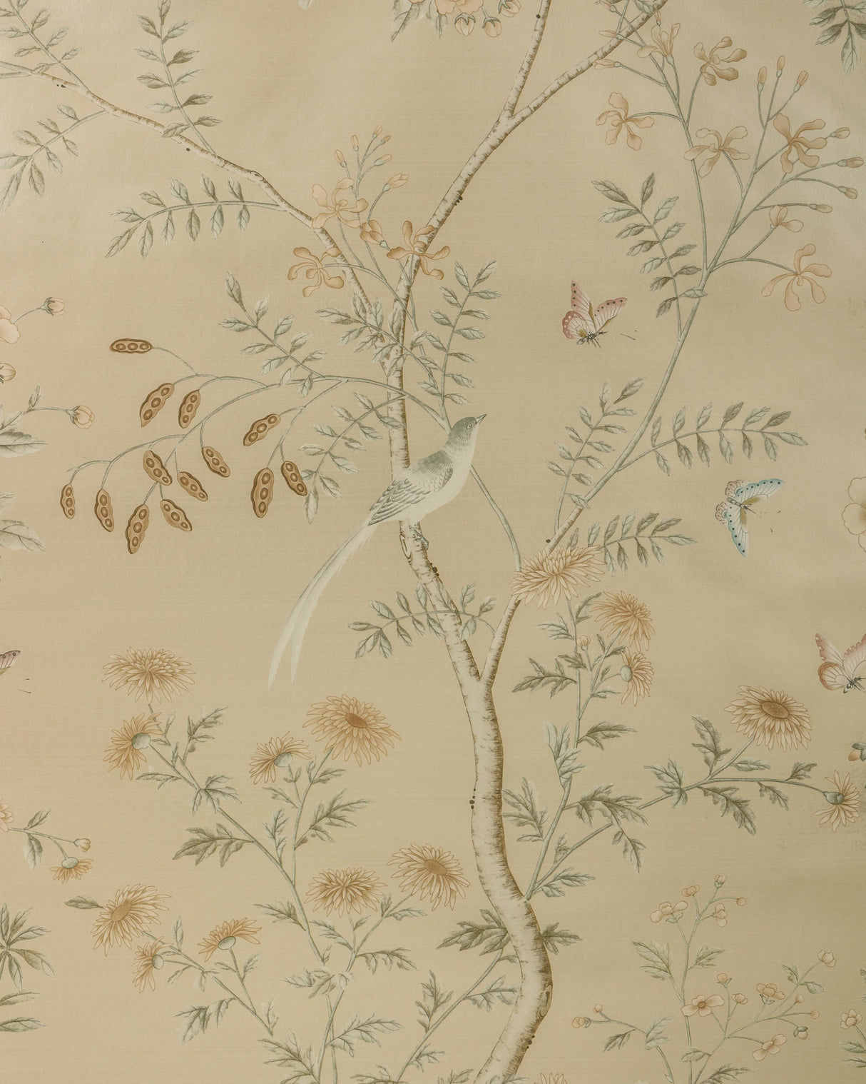 Lee Jofa BEAUJEU PEARLIZED WP ECRU Wallpaper