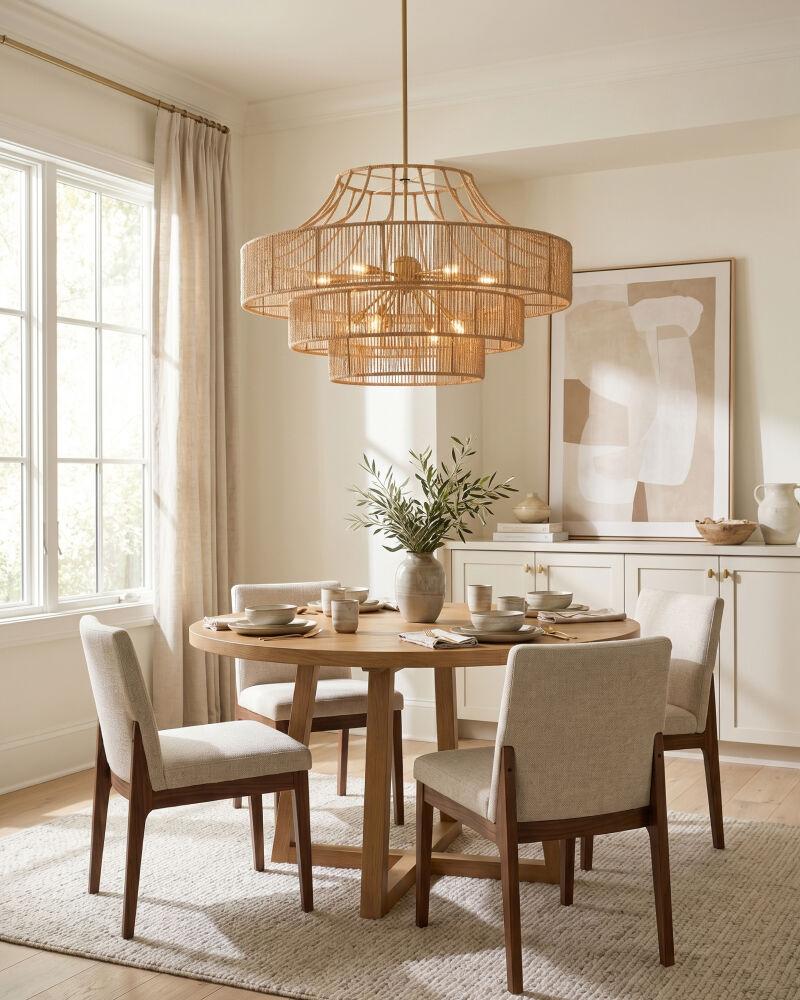 Surya Almaris Weave MVAW-001 36"L x 36"W x 22"H Ceiling Lighting