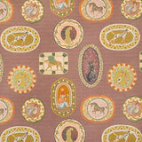 Pindler MENAGERIE BURGUNDY Fabric