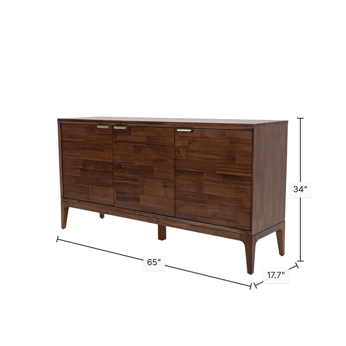 LH Home Allure Wooden 3 Door Sideboard