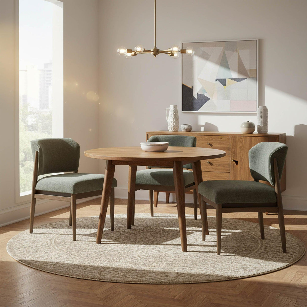 LH Home Athens Dining Chair - Olive Chenille
