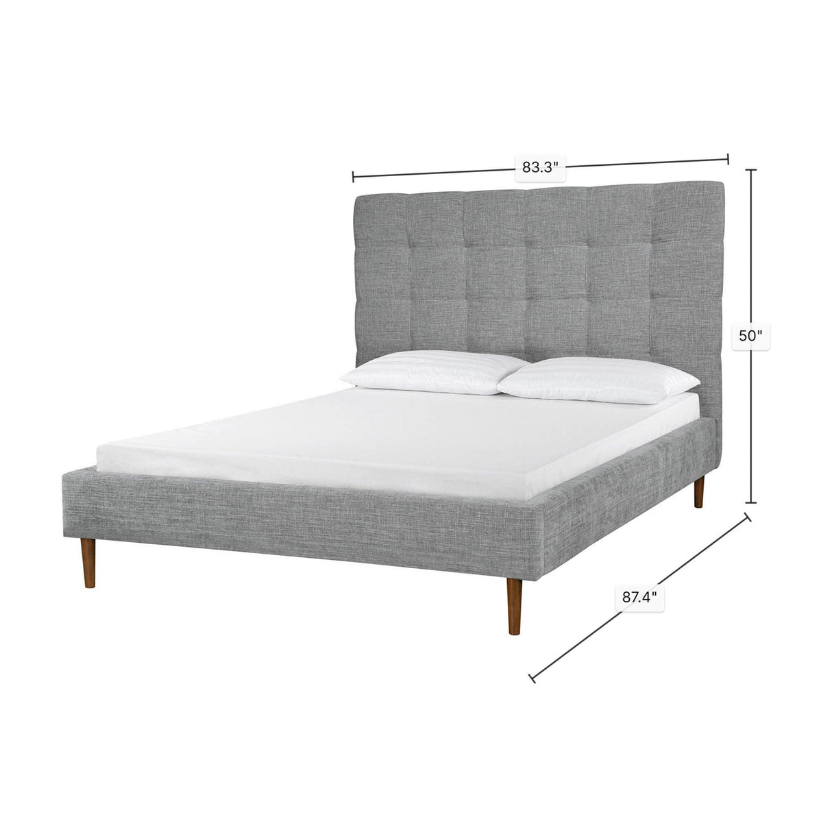 LH Home Audrey King Bed - Slate
