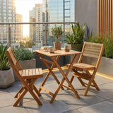 LH Home Balcony Outdoor - Foldable Bistro Set (1 Table & 2 Chairs)