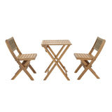 LH Home Balcony Outdoor - Foldable Bistro Set (1 Table & 2 Chairs)