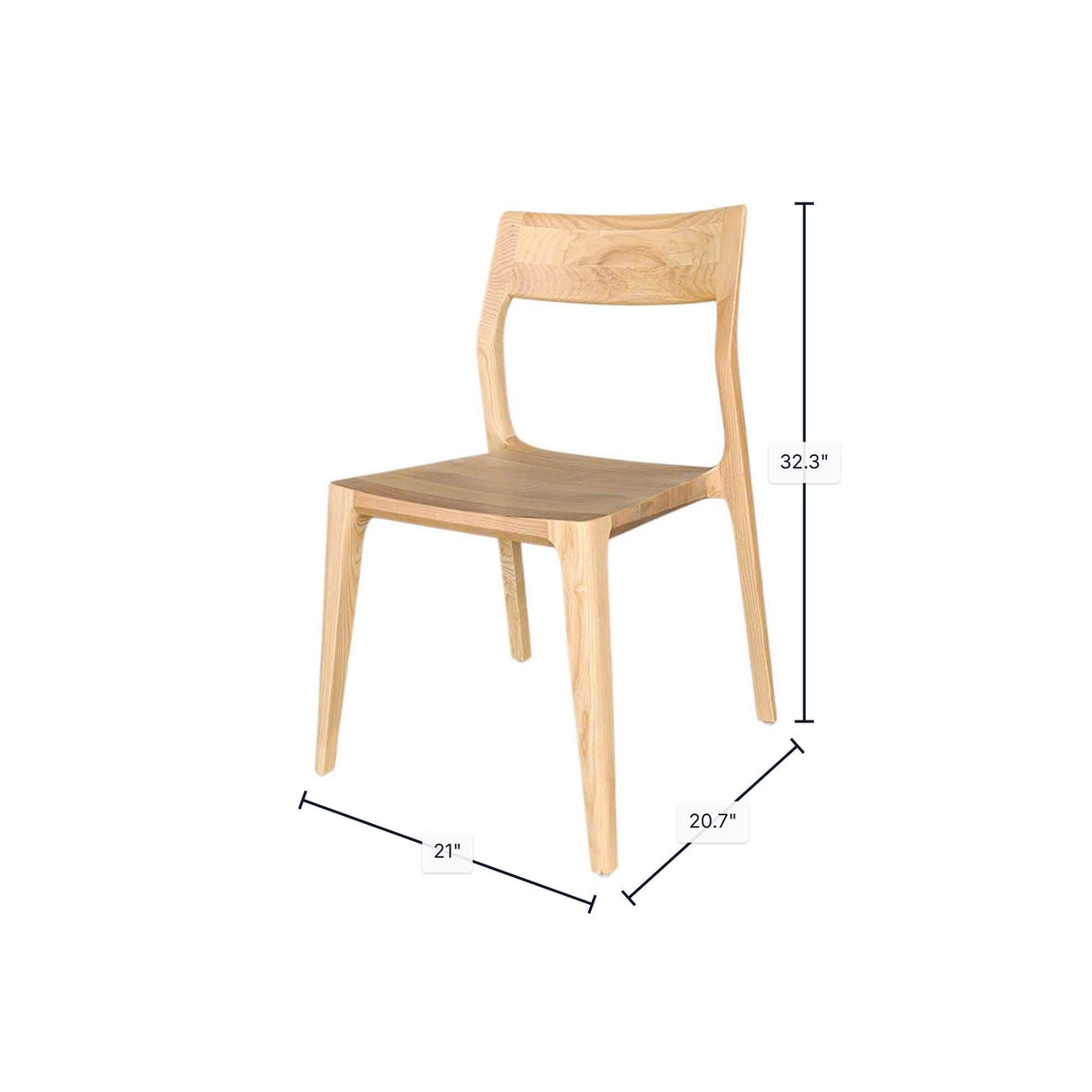 LH Home Catania Dining Chair - Natural