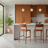 LH Home Catania Counter Stool - Warm Brown