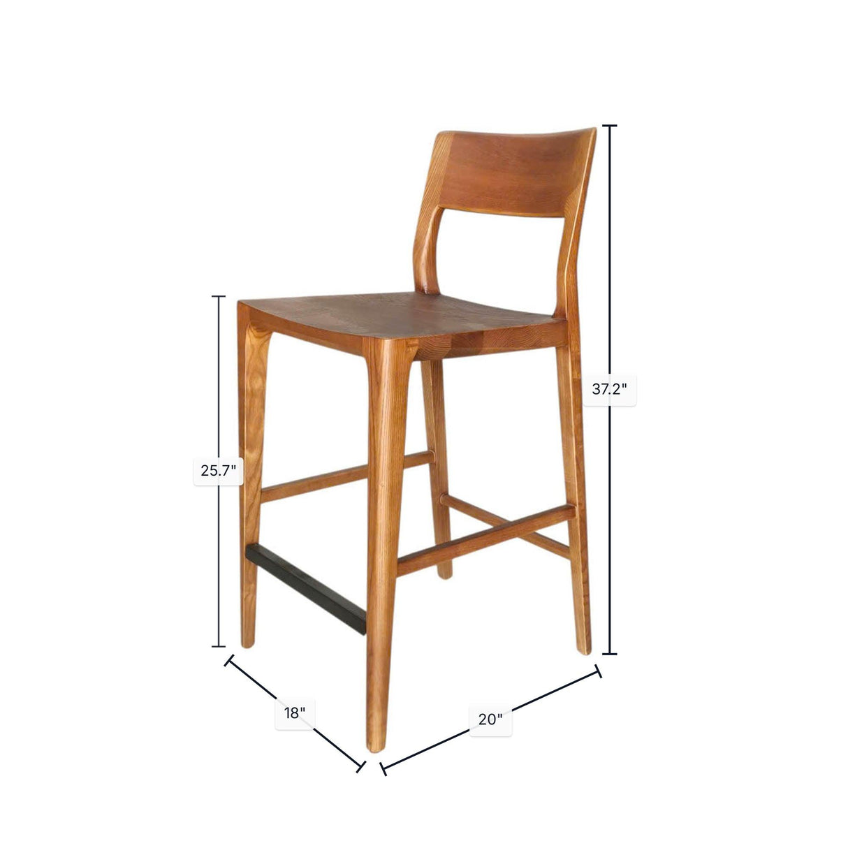 LH Home Catania Counter Stool - Warm Brown