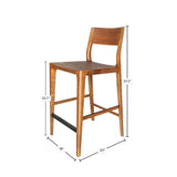 LH Home Catania Counter Stool - Warm Brown