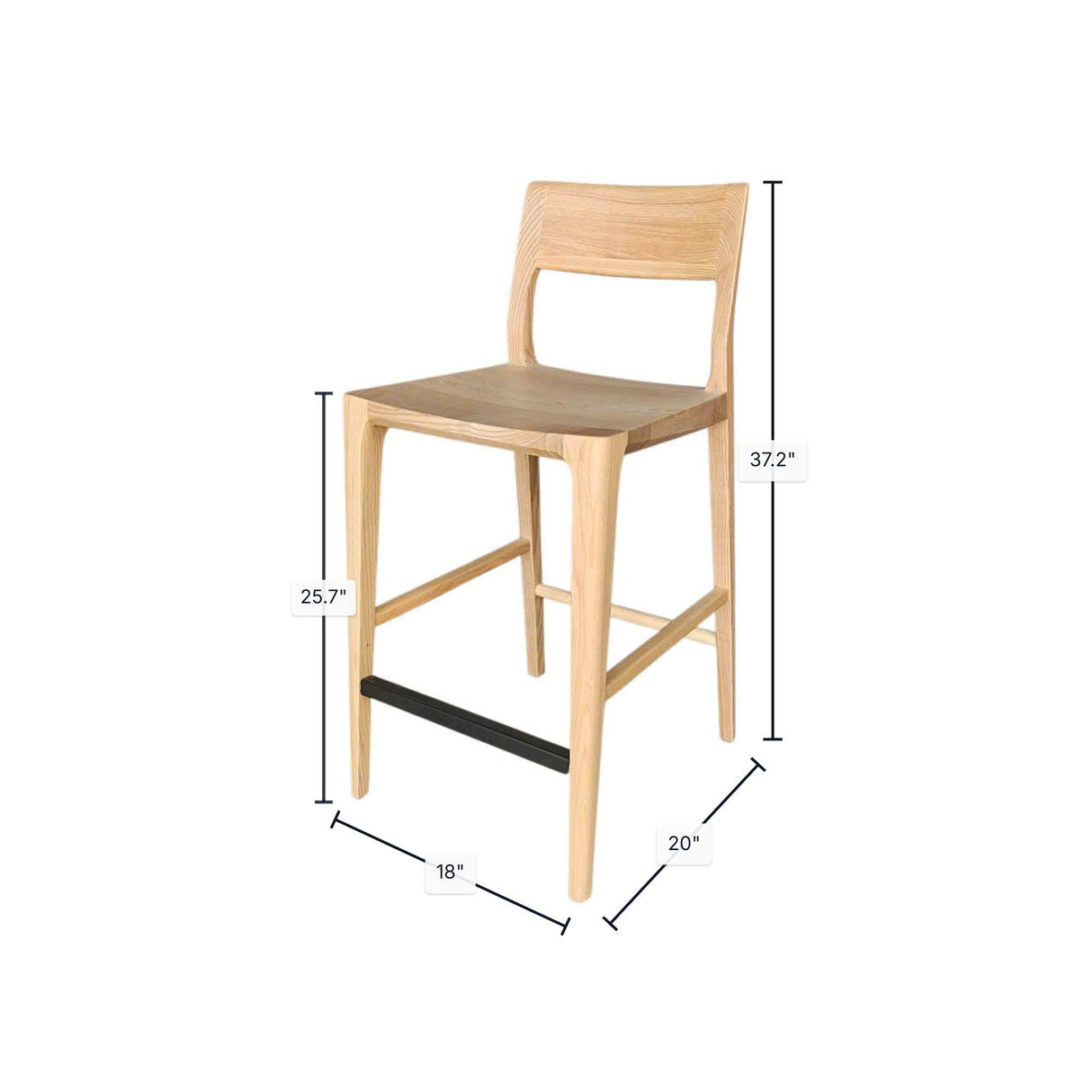 LH Home Catania Counter Stool - Natural