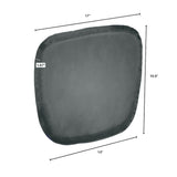 LH Home Metal Crossback Chair with Grey Seat Cushion