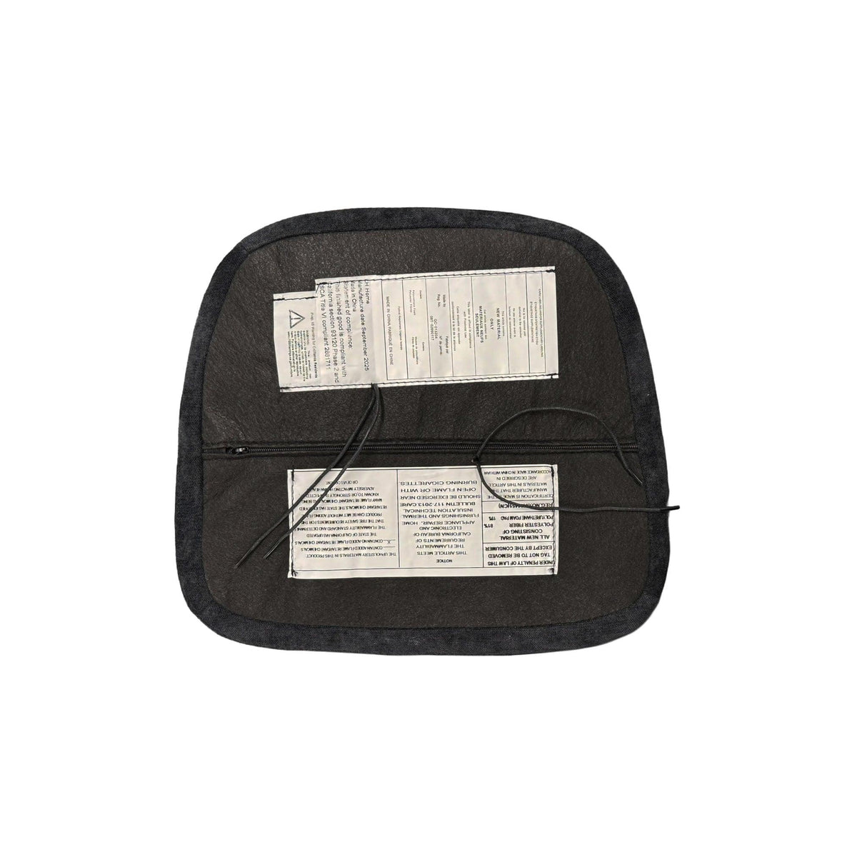 LH Home Metal Crossback Fabric Cushion Seat - Black