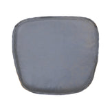 LH Home Metal Crossback Leather Cushion Seat - Grey