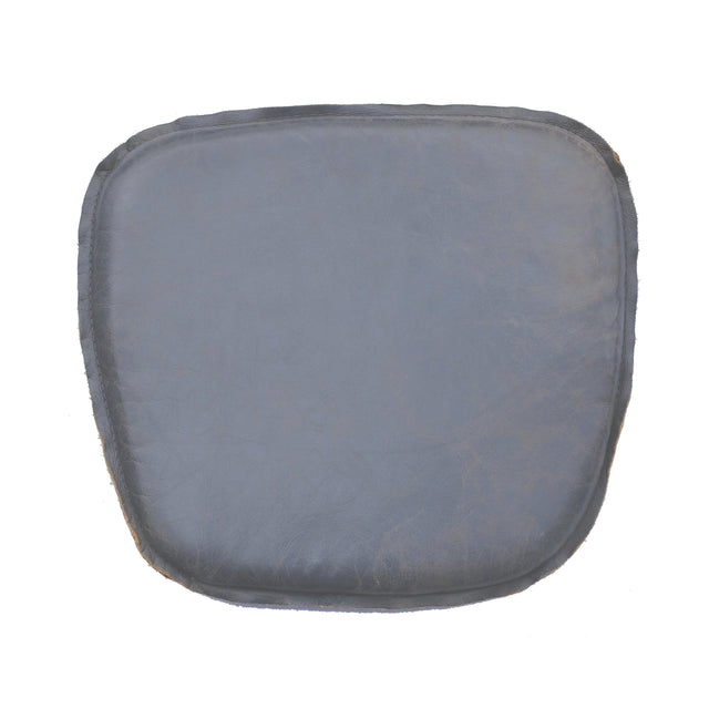 LH Home Metal Crossback Leather Cushion Seat - Grey