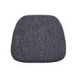 LH Home Metal Crossback Fabric Cushion Seat - Grey