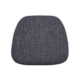 LH Home Metal Crossback Fabric Cushion Seat - Grey