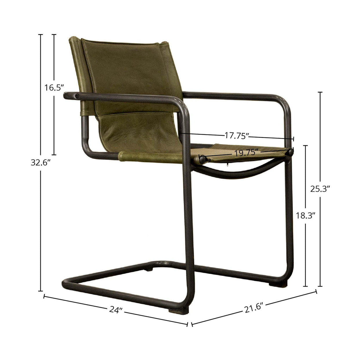LH Home Billy Arm Dining Chair - Matcha