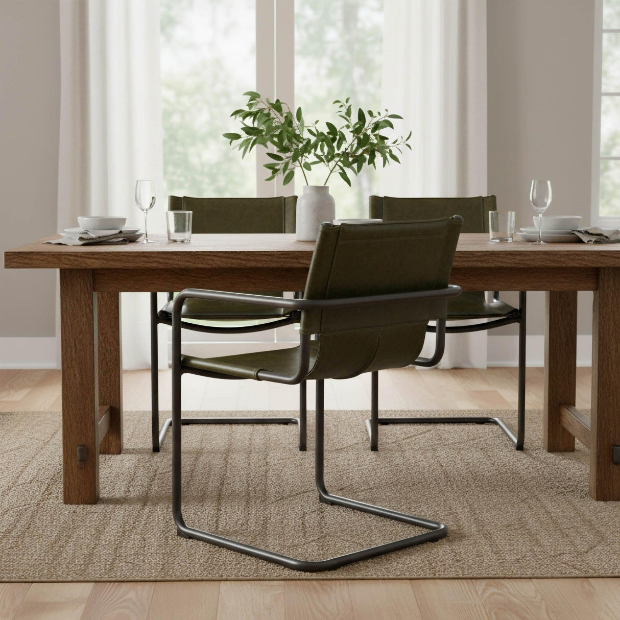 LH Home Billy Arm Dining Chair - Matcha