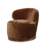 LH Home Rollo Club Chair - Distressed Velvet Bronze