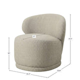 LH Home Rollo Club Chair - Twill Ivory