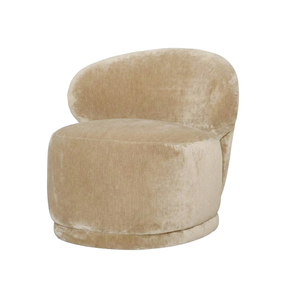 LH Home Rollo Club Chair - Distressed Velvet Natural