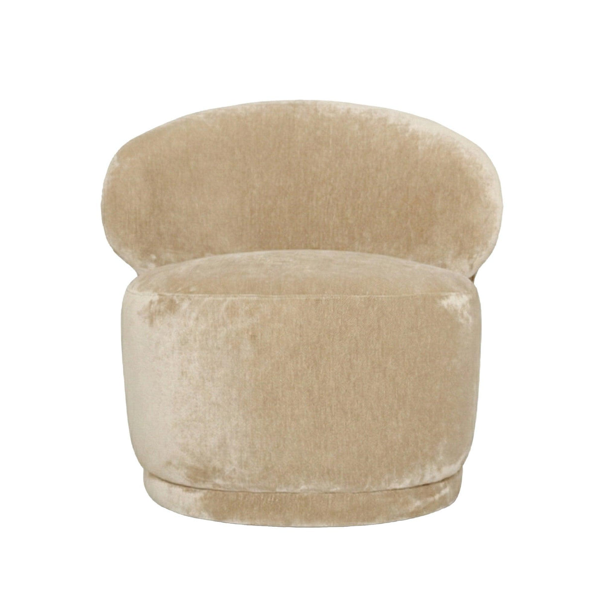 LH Home Rollo Club Chair - Distressed Velvet Natural