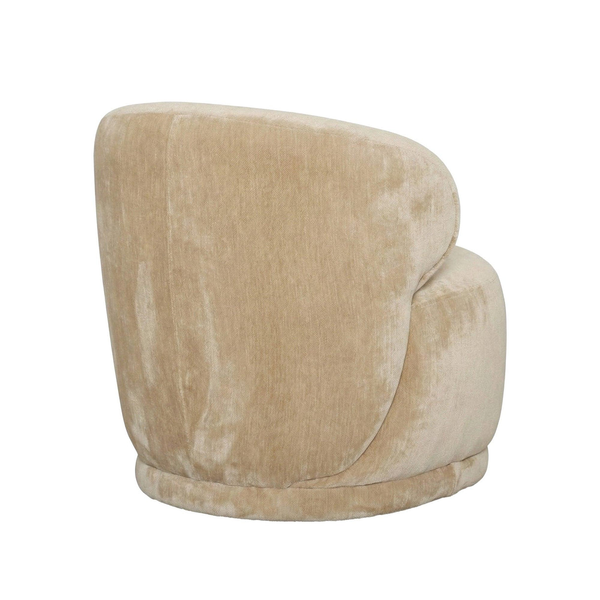 LH Home Rollo Club Chair - Distressed Velvet Natural