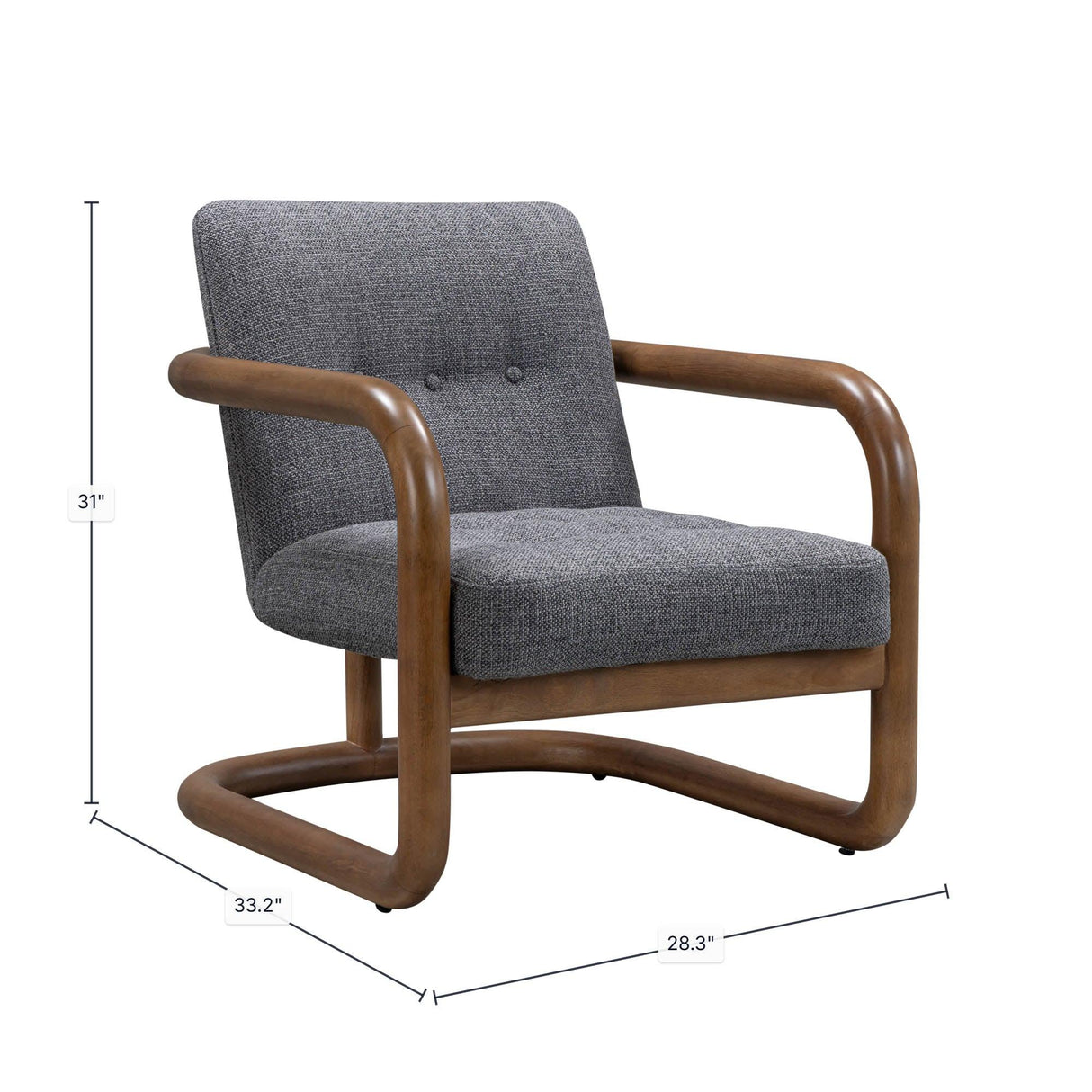 LH Home Curbside Club Chair - Charcoal