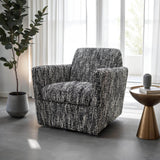 LH Home Cooper Swivel Club Chair - Chanel Black