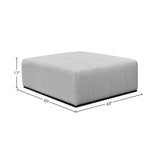 LH Home Sullivan Ottoman - Alba Stone