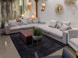 LH Home Sullivan Ottoman - Alba Stone