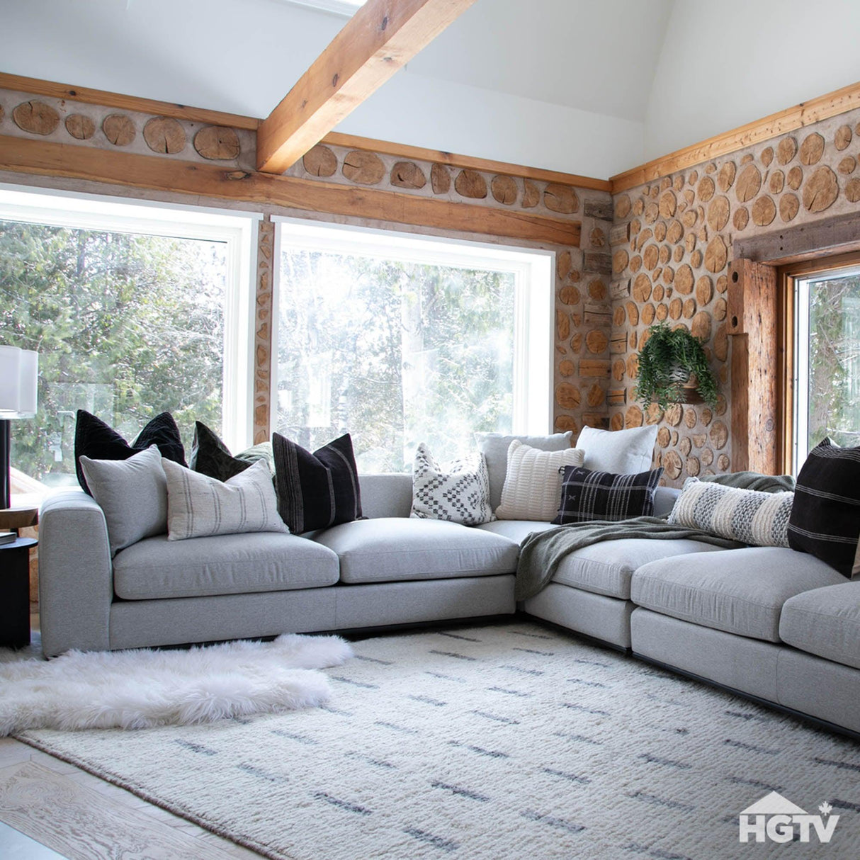 LH Home Sullivan Sectional RHF Sofa - Alba Stone