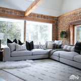 LH Home Sullivan Sectional RHF Sofa - Alba Stone
