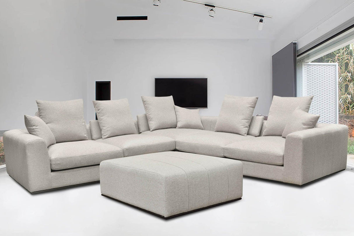 LH Home Sullivan Sectional RHF Sofa - Alba Stone