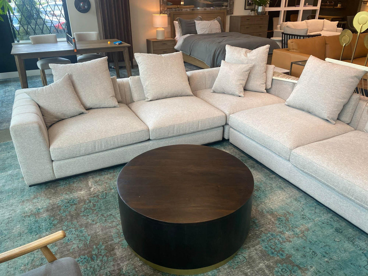 LH Home Sullivan Sectional RHF Sofa - Alba Stone