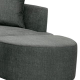 LH Home Isabella Sofa - Polished Pewter